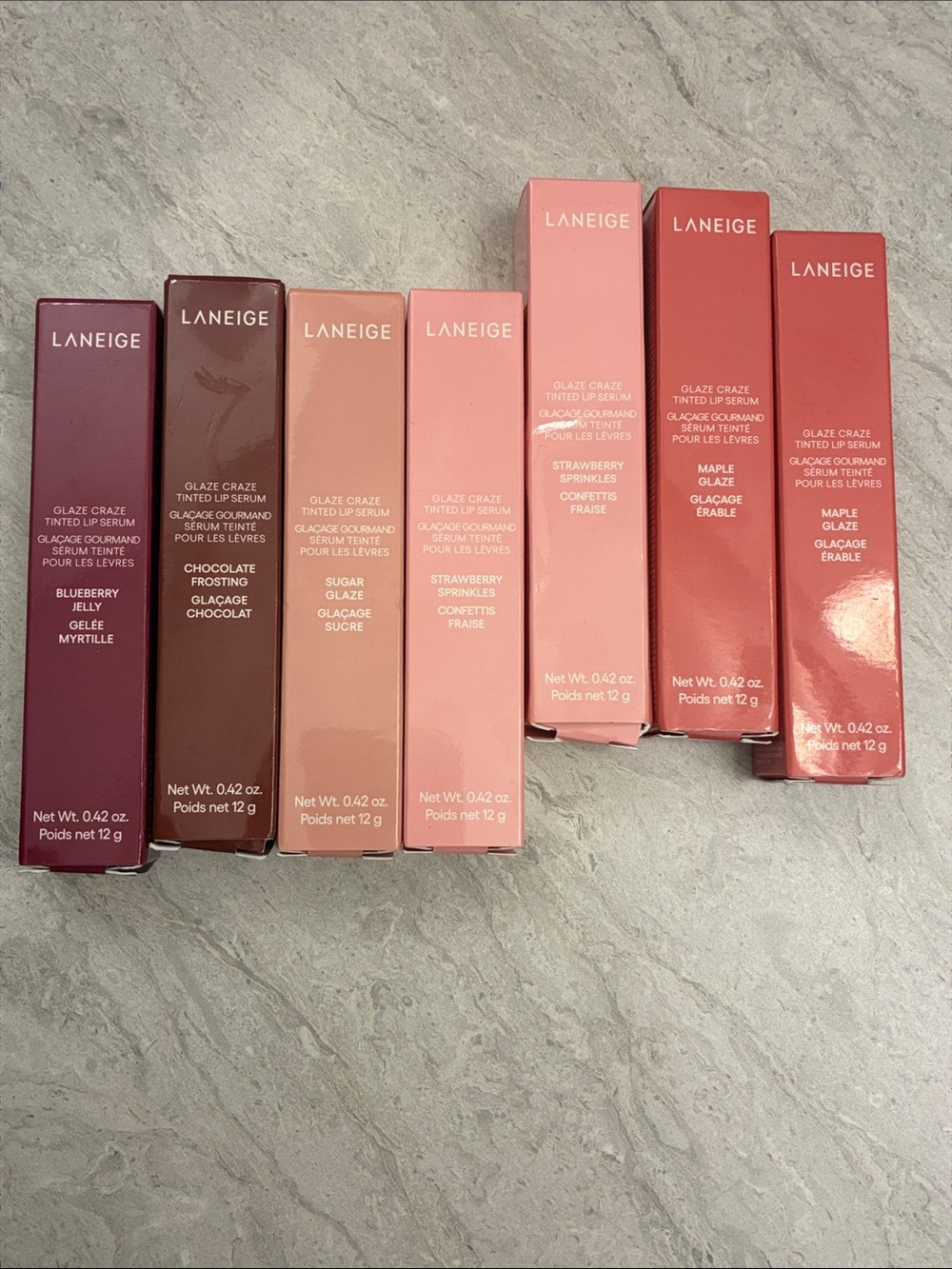 LANEIGE Tinted Lip Serum Collection — Pink, Coral, Brown & Berry Shades